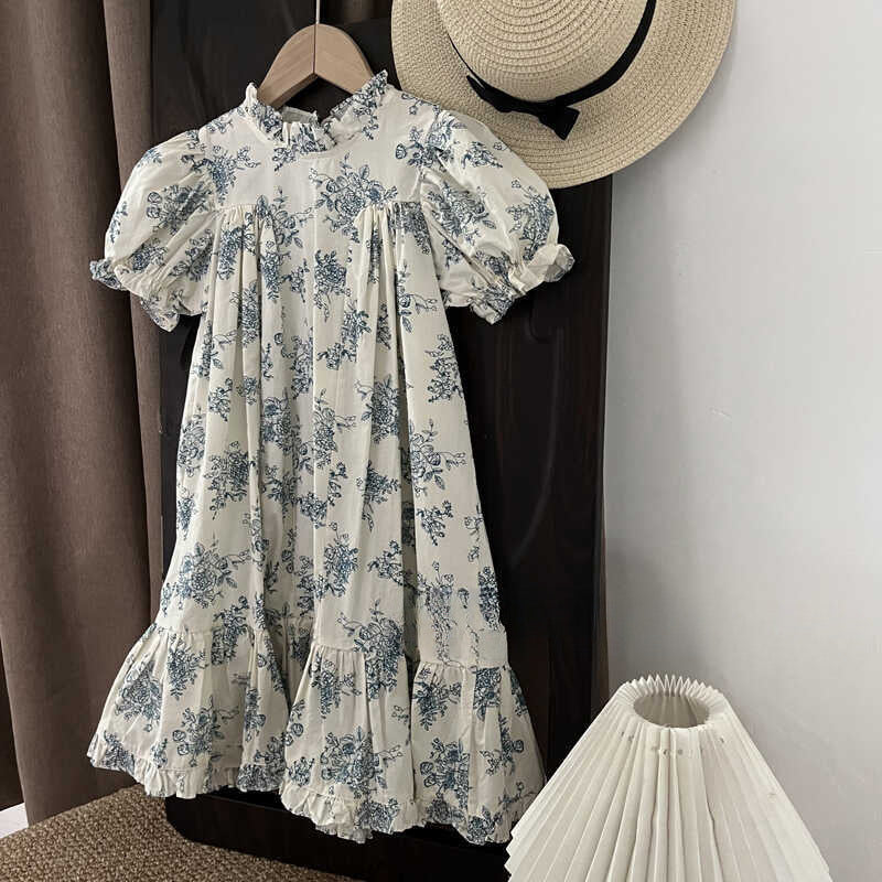 Summer girls' printed floral dress