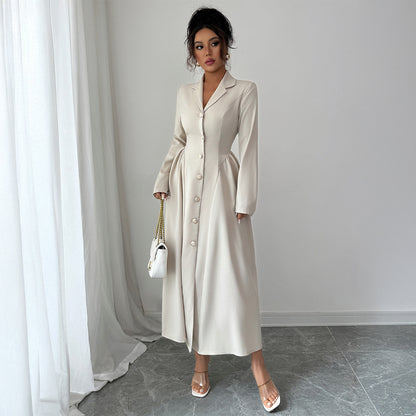 BUY Women's Solid Color Lapel Button Slim Fit Fit Blazer Online in United Kingdom - Styluxfusion