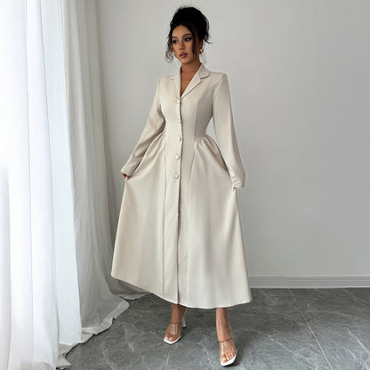 BUY Women's Solid Color Lapel Button Slim Fit Fit Blazer Online in United Kingdom - Styluxfusion