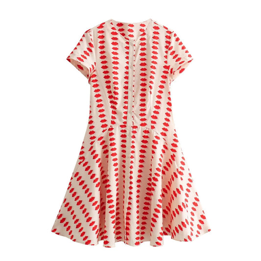 New spring and summer printed dress