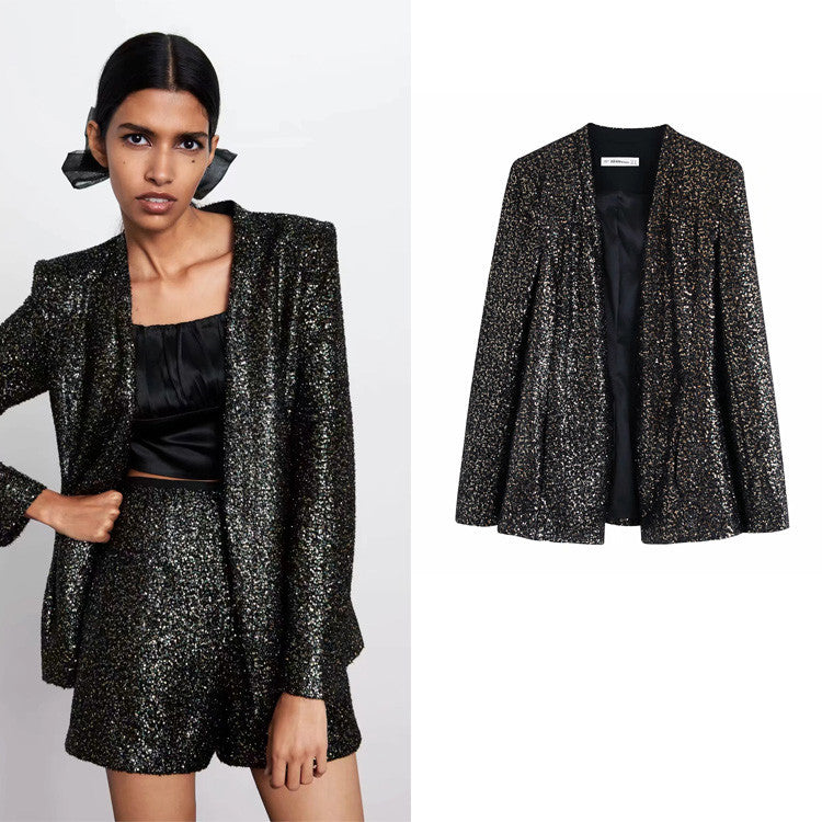 BUY Women's Solid Color Lapel Button Slim Fit Fit Blazer Online in United Kingdom - Styluxfusion