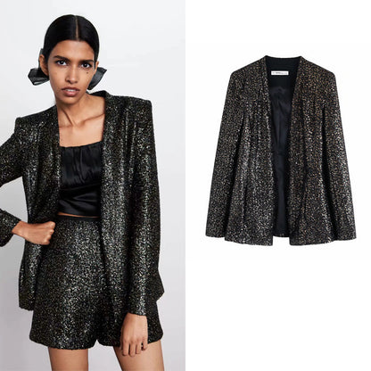 BUY Women's Solid Color Lapel Button Slim Fit Fit Blazer Online in United Kingdom - Styluxfusion