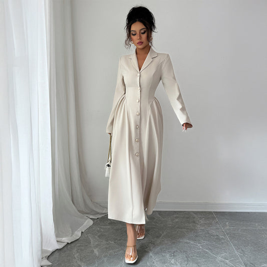 BUY Women's Solid Color Lapel Button Slim Fit Fit Blazer Online in United Kingdom - Styluxfusion