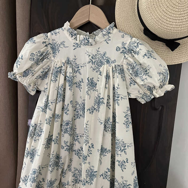 Summer girls' printed floral dress
