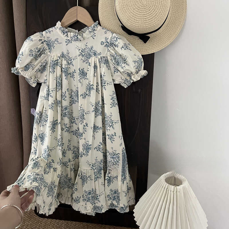 Summer girls' printed floral dress