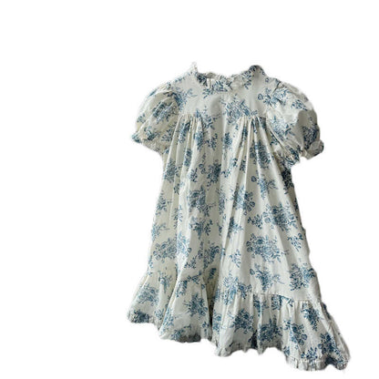 Summer girls' printed floral dress
